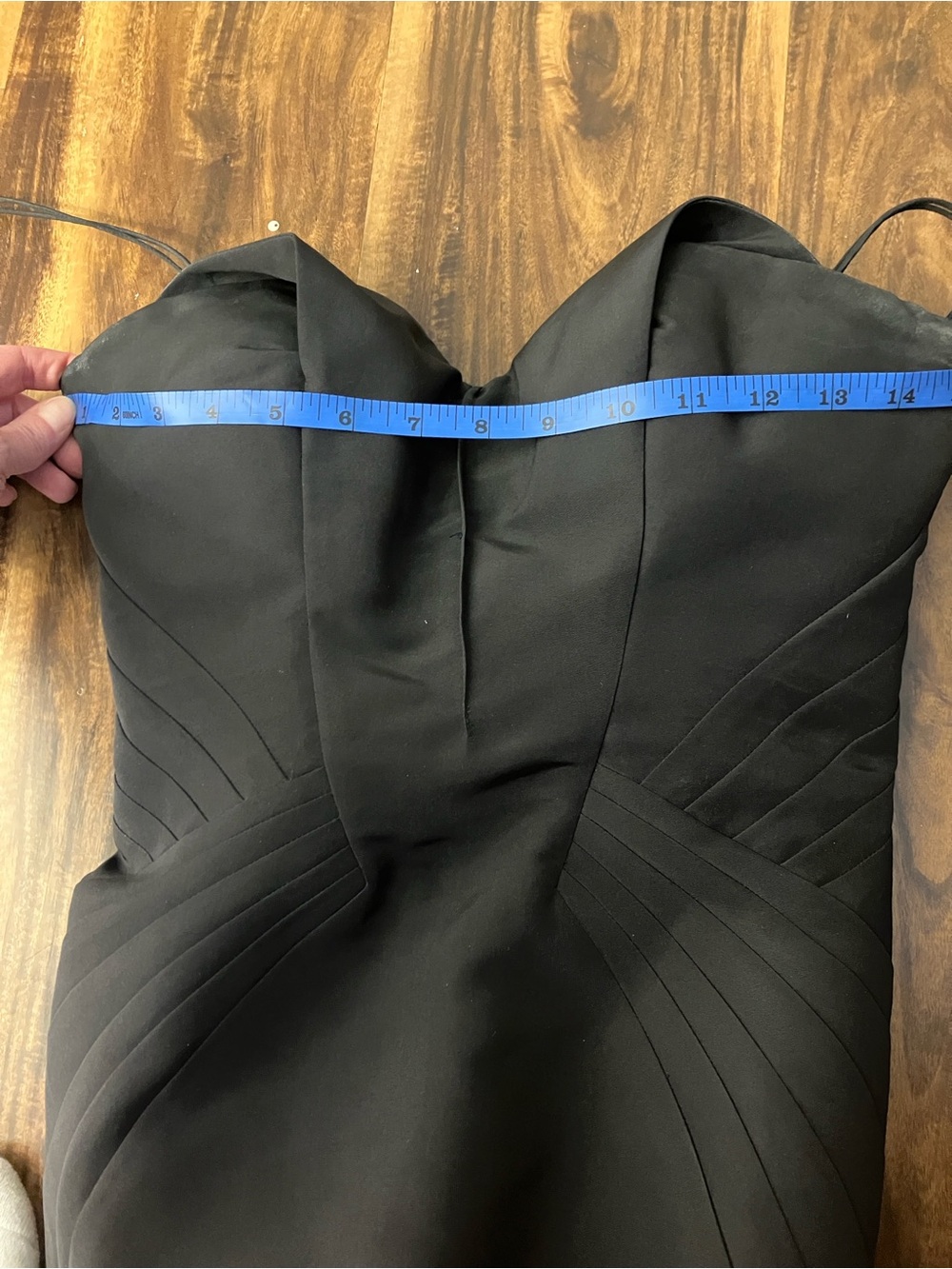 Zac Posen Black Strapless Evening Gown - Picture 8 of 9